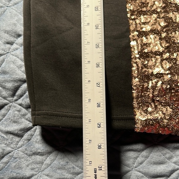 ASOS Curve Gold Sequin Pencil Skirt Night Out - Picture 6 of 7